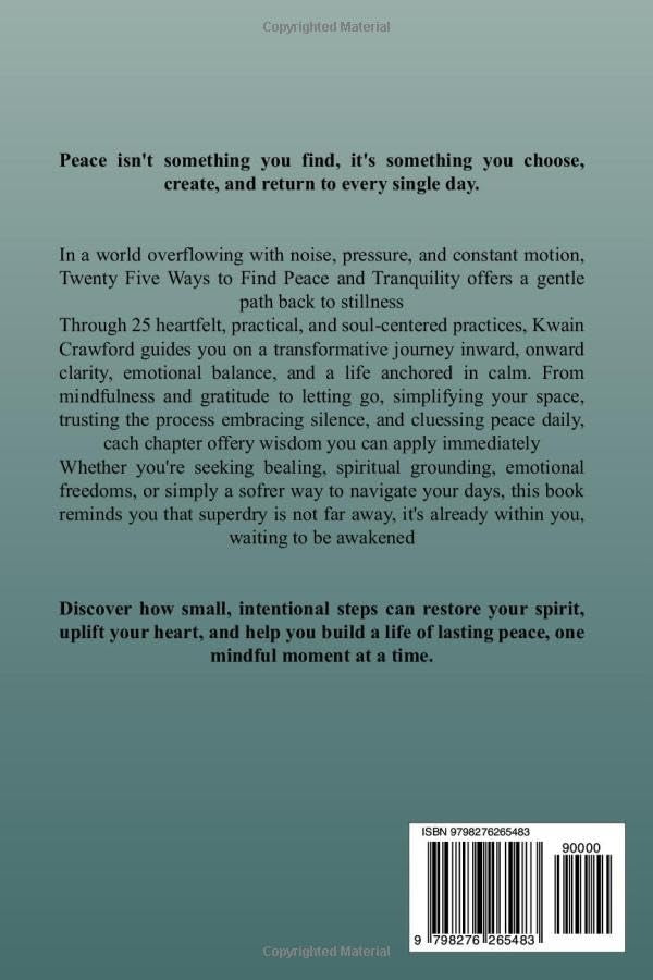 ways to find peace and tranquility; Twenty Five Ways To Find Peace 