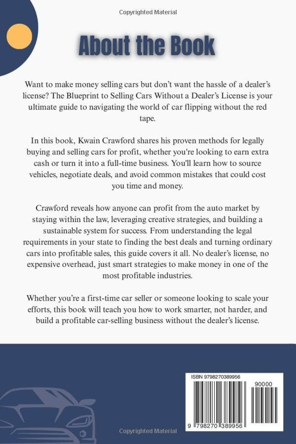  selling cars without a dealer license: The Blueprint 