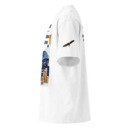 Unisex organic oversized high neck t-shirt