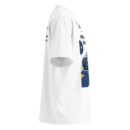 Unisex organic oversized high neck t-shirt